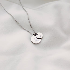 I Love You Disc Necklace